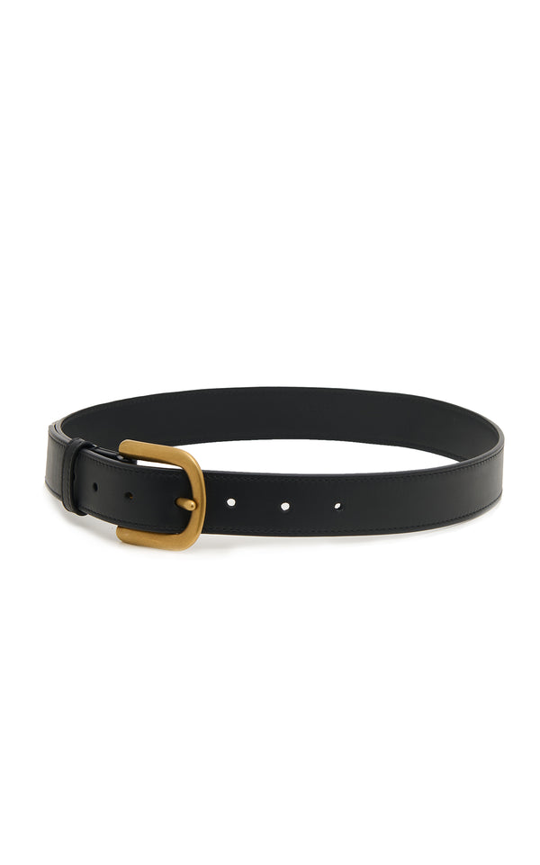 Gabriela Hearst Sam Belt In Black Leather