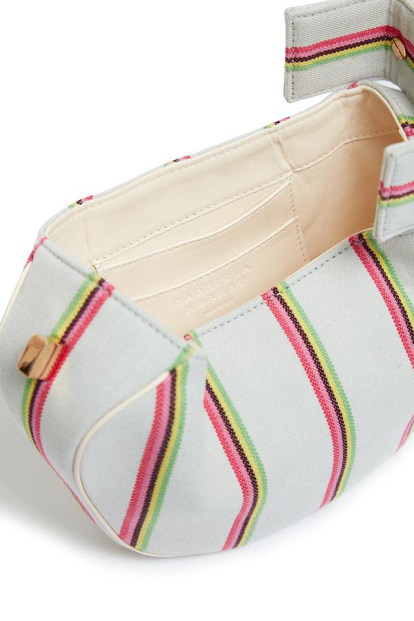 Gabriela Hearst Striped Demi Bag In Ivory Wool