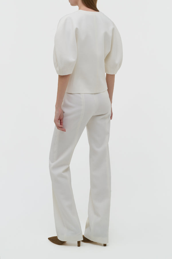 Gabriela Hearst Waverly Top In Ivory Recycled Wool