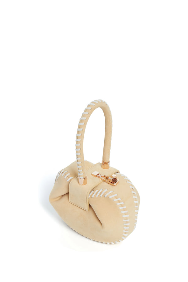 Gabriela Hearst Whipstitch Demi Bag In Nude Suede