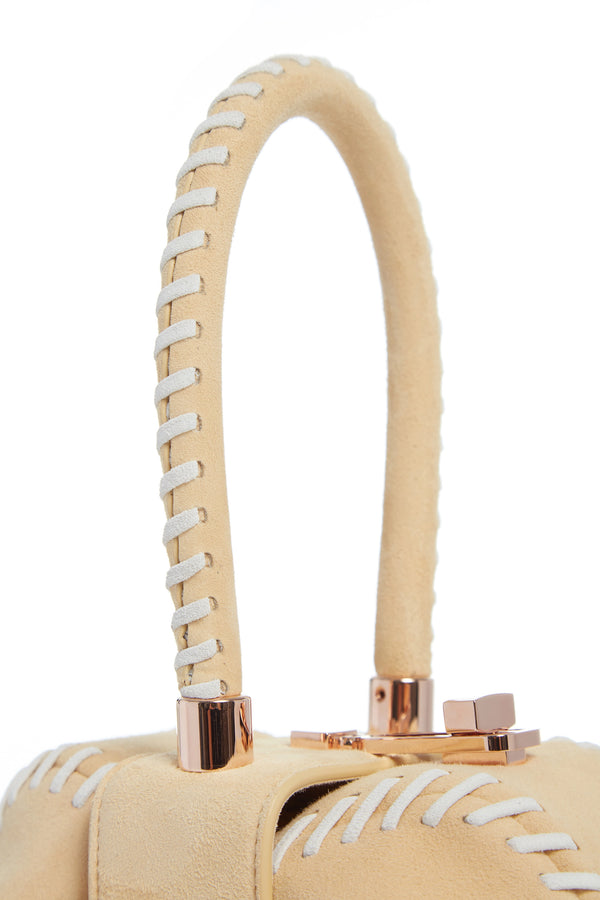 Gabriela Hearst Whipstitch Demi Bag In Nude Suede