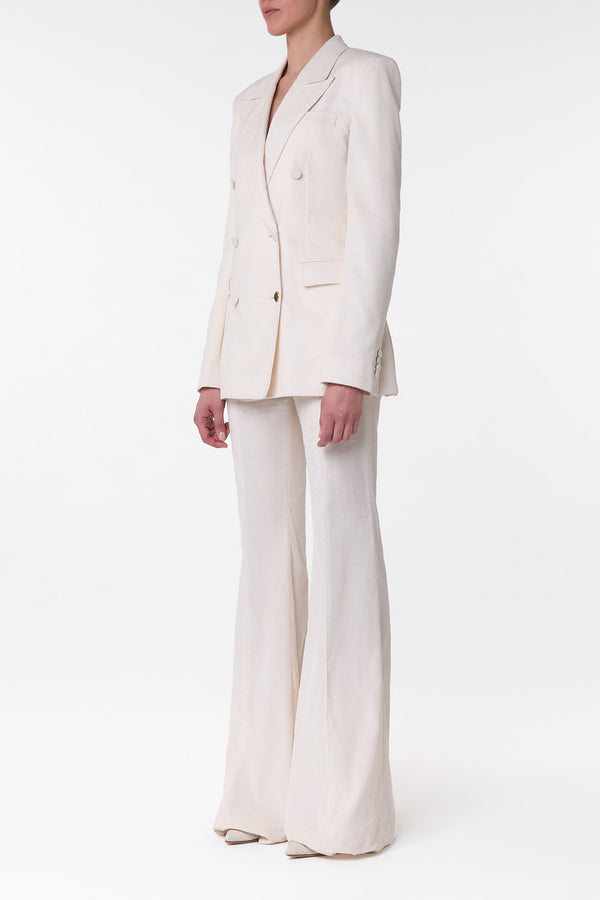 Gabriela Hearst Gavin Blazer In Ivory Sea Island Cotton Corduroy