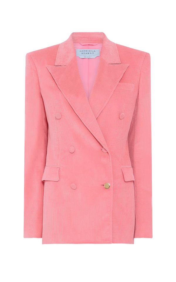 gabriela hearst Gavin Blazer in Rosa Sea Island Cotton Corduroy