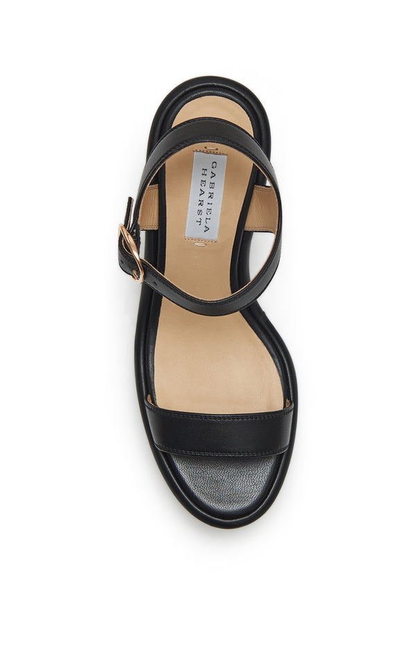 Gabriela Hearst Hera Platform Sandal In Black Leather