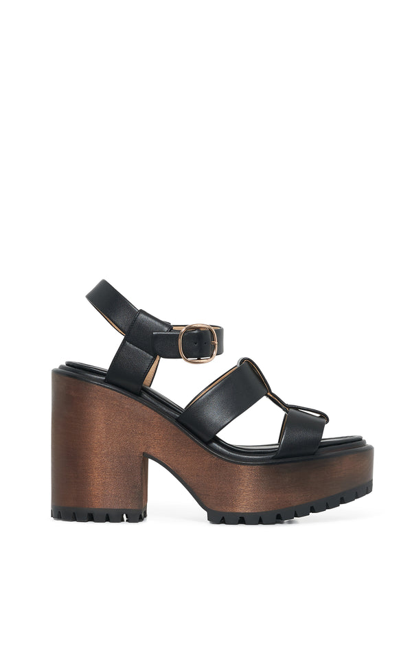 gabriela hearst Hera Platform Sandal in Black Leather