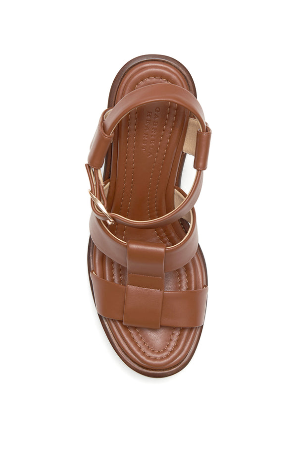 Gabriela Hearst Hera Platform Sandal In Cognac Leather