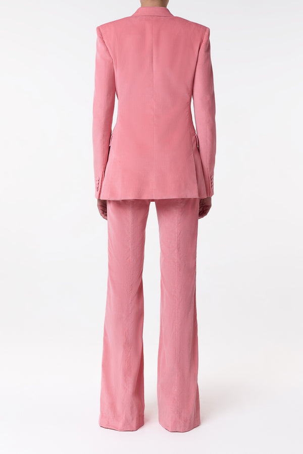 Gabriela Hearst Ianthe Flare Pant In Rosa Sea Island Cotton Corduroy