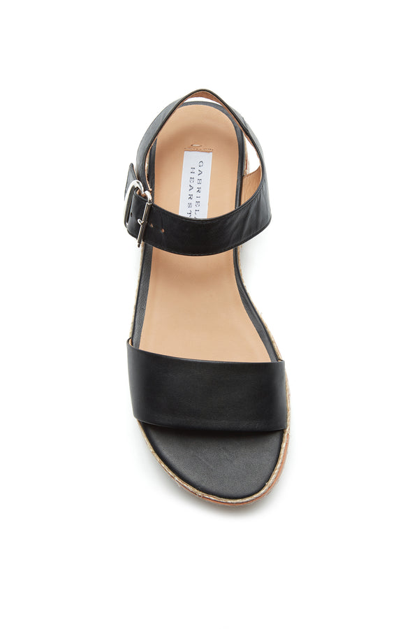 Gabriela Hearst Iris Platform Sandal In Black Nappa Leather
