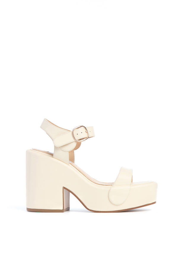 gabriela hearst Iris Platform Sandal in Cream Nappa Leather