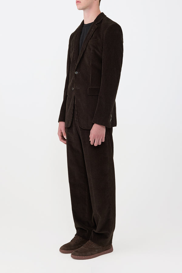gabriela Hearst Irving Jacket In Chocolate Cashmere Corduroy