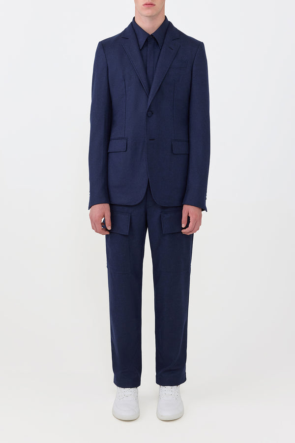 Gabriela Hearst Irving Jacket In Navy Virgin Wool Cashmere
