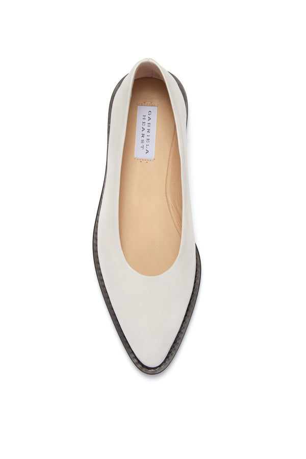 Gabriela Hearst Kati Ballerina Flat Shoe In Cream Leather