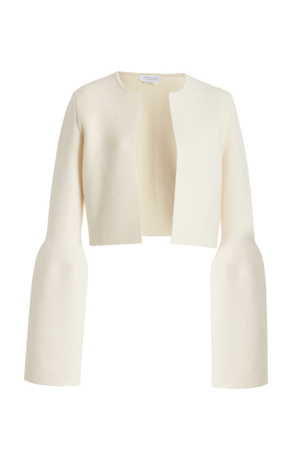 gabriela hearst Katlin Knit Jacket in Ivory Merino Wool