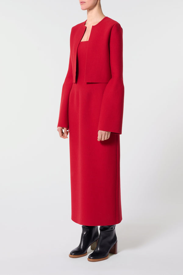 Gabriela Hearst Katlin Knit Jacket In Scarlet Red Merino Wool