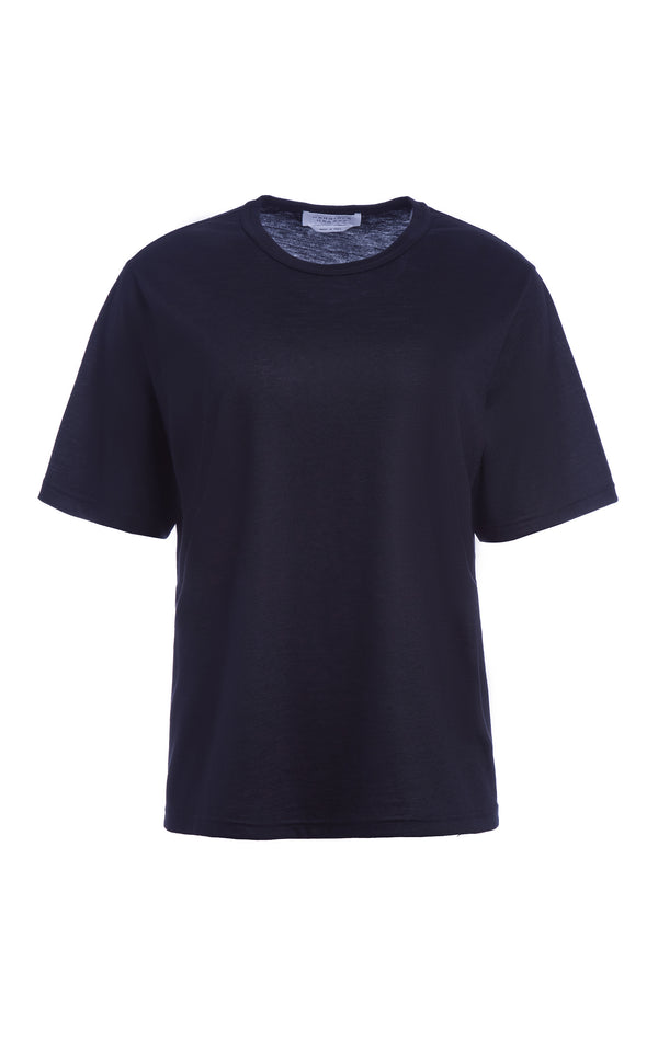 gabriela hearst Kirby T-Shirt in Dark Navy Cashmere