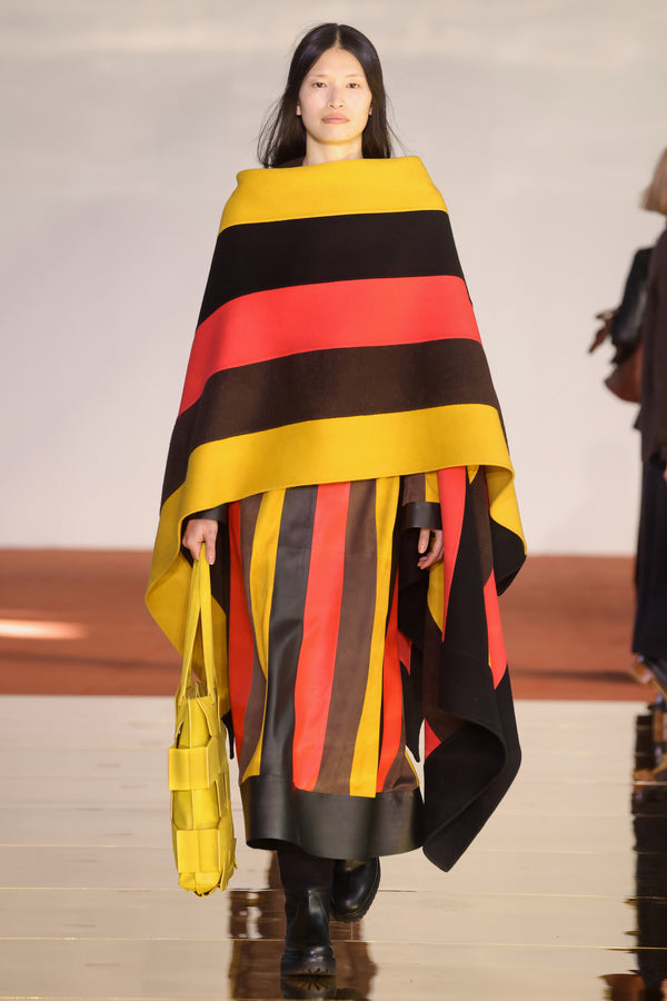 Gabriela Hearst Laquered Tote Bag In Golden Birch Patchwork Suede