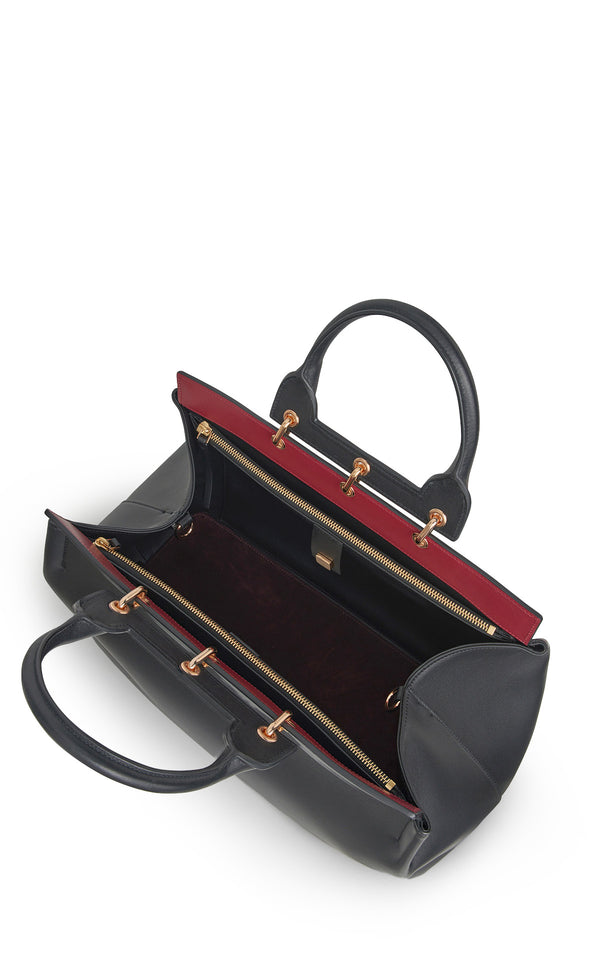 Gabriela Hearst Large Amethyst Bag In Black Nappa Leather