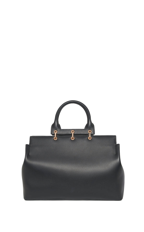 gabriela hearst Large Amethyst Bag in Black Nappa Leather