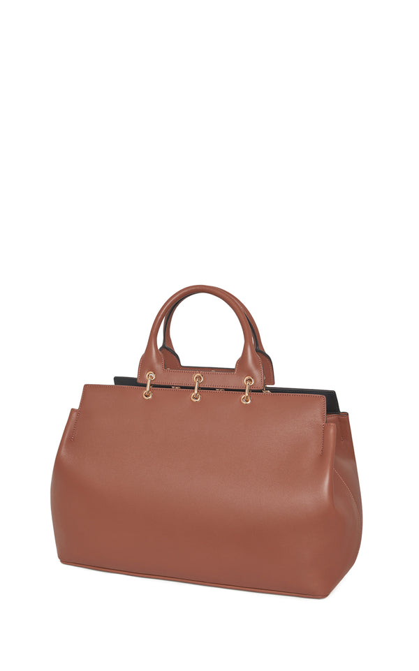 Gabriela Hearst Large Amethyst Bag In Cognac Nappa Leather