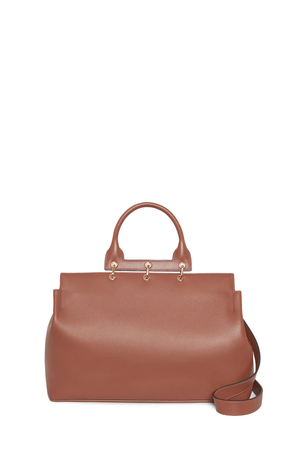 Gabriela Hearst Large Amethyst Bag In Cognac Nappa Leather