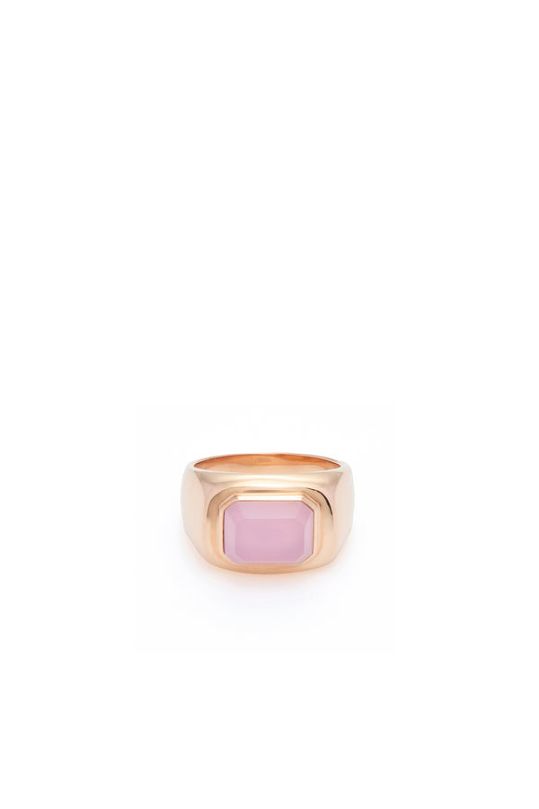 Gabriela Hearst Large Ring In 18K Rose Gold & Rose Quartz Stone
