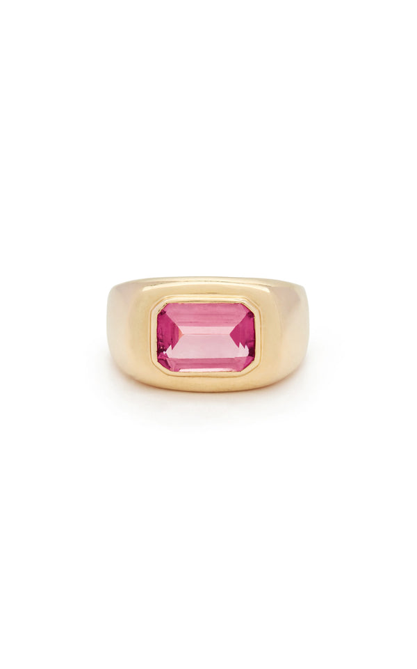 gabriela hearst Large Ring in 18K Yellow Gold & Tourmaline Stone