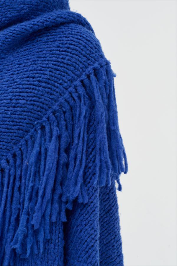 Gabriela Hearst Lauren Knit Wrap In Cobalt Welfat Cashmere
