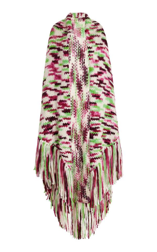 gabriela hearst Lauren Knit Wrap in Space Dye Jewel Multi Welfat Cashmere