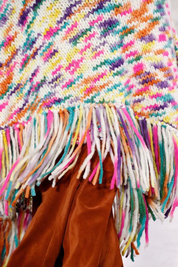 Gabriela Hearst Lauren Knit Wrap In Space Dye Welfat Cashmere