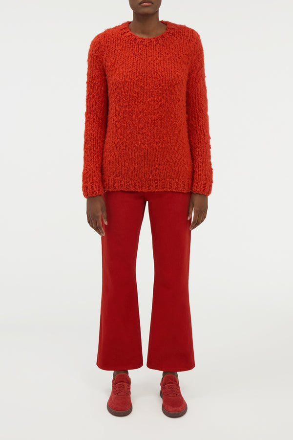 Gabriela Hearst Lawrence Knit Sweater In Antelope Orange Welfat Cashmere
