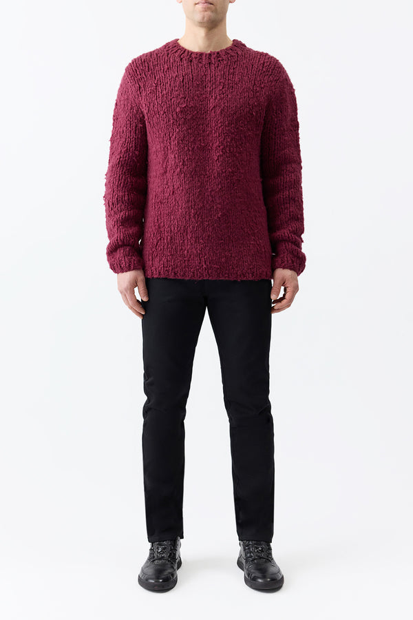 Gabriela Hearst Lawrence Knit Sweater In Bordeaux Welfat Cashmere
