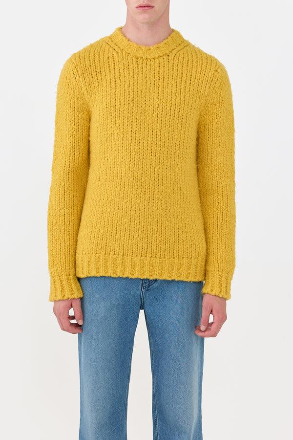 Gabriela Hearst Lawrence Knit Sweater In Golden Birch Welfat Cashmere