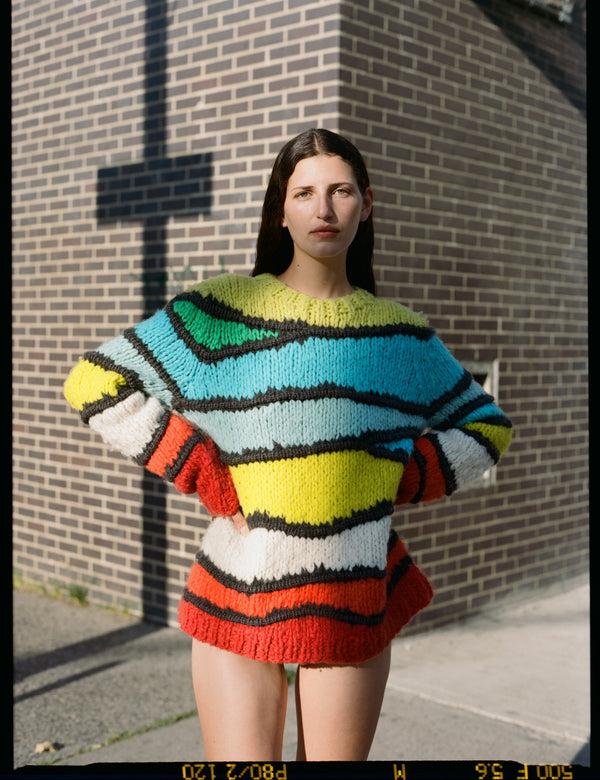 Gabriela Hearst Lawrence Knit Sweater In Multi Welfat Cashmere