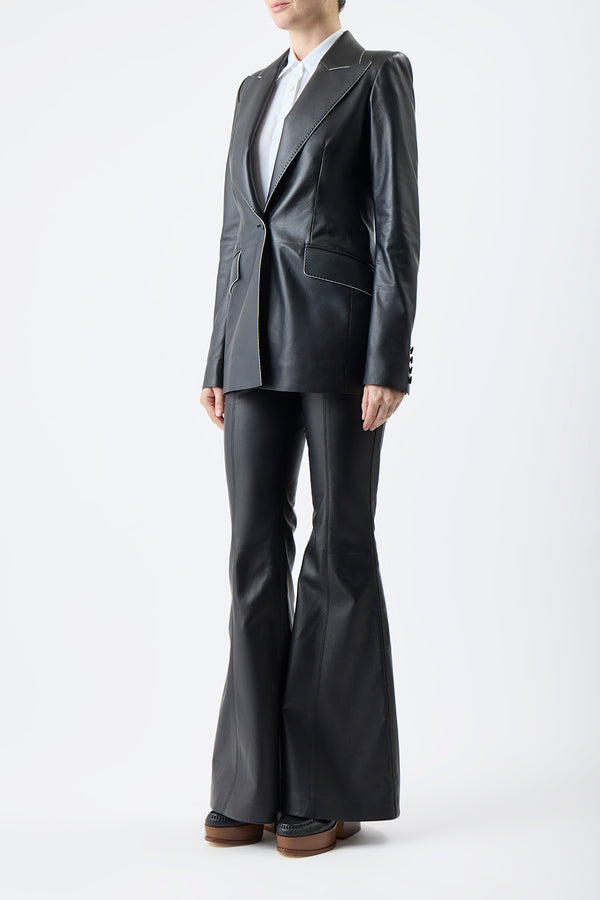Gabriela Hearst Leiva Blazer In Black Nappa Leather