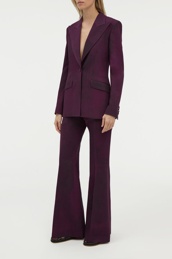 Gabriela Hearst Leiva Blazer In Bordeaux Virgin Wool