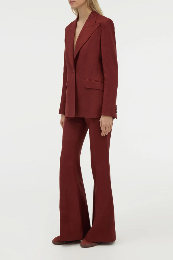 Gabriela Hearst Leiva Blazer In Burnt Sienna Linen Twill