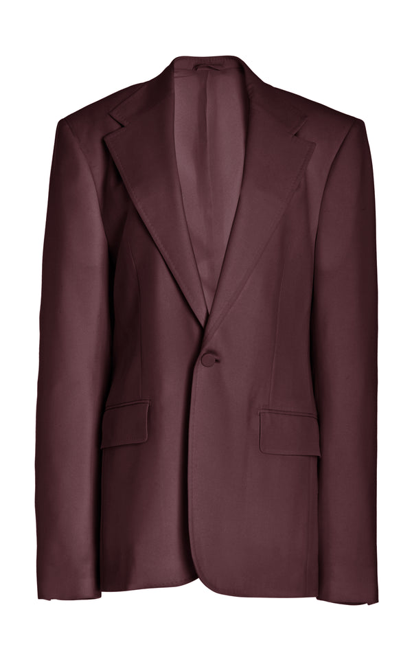 gabriela hearst Leiva Blazer in Deep Bordeaux Virgin Wool Twill