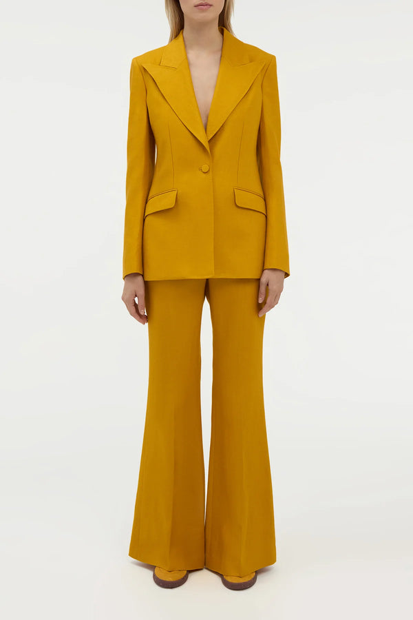 Gabriela Hearst Leiva Blazer In Golden Birch Linen Twill
