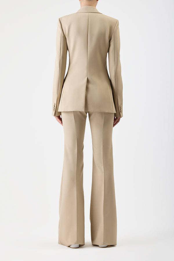 Gabriela Hearst Leiva Blazer In Khaki Sportswear Wool