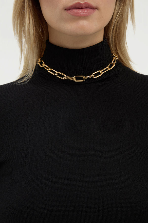 Gabriela Hearst Link Choker Necklace In 18K Yellow Gold (Small Links)