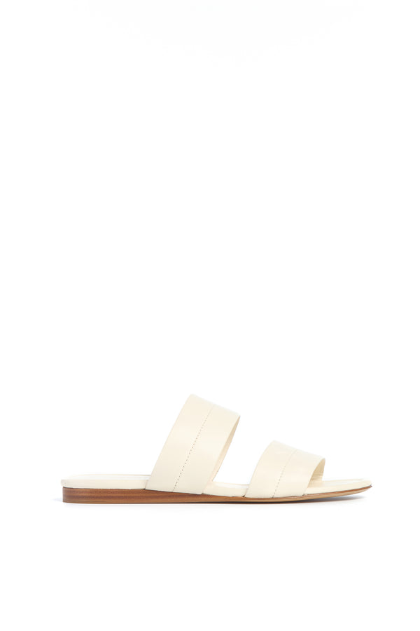 gabriela hearst Lora Flat Sandal in Cream Nappa Leather