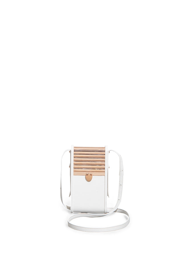 Gabriela Hearst Mabel Crossbody Phone Case In Ivory Nappa Leather