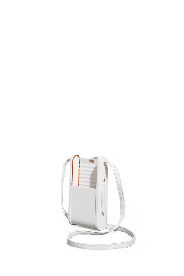 Gabriela Hearst Mabel Crossbody Phone Case In Ivory Nappa Leather
