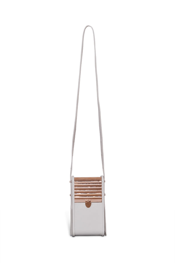 Gabriela Hearst Mabel Crossbody Phone Case In Ivory Nappa Leather