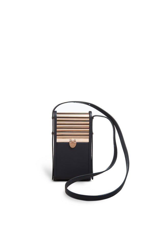 Gabriela Hearst Mabel Crossbody Phone Case In Navy Nappa Leather