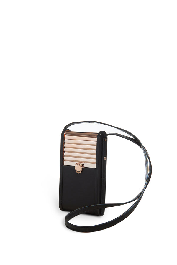 gabriela hearst Mabel Phone Case in Black Nappa Leather