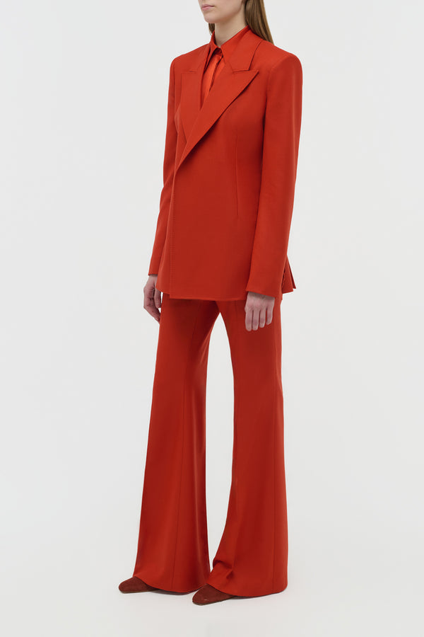 Gabriela Hearst Mairi Blazer In Antelope Orange Wool Cashmere Flannel