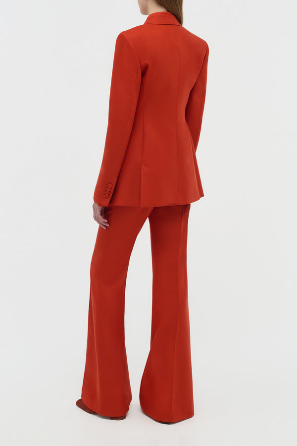 Gabriela Hearst Mairi Blazer In Antelope Orange Wool Cashmere Flannel