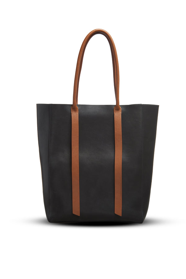Gabriela Hearst Marianne Tote Bag In Black & Cognac Leather