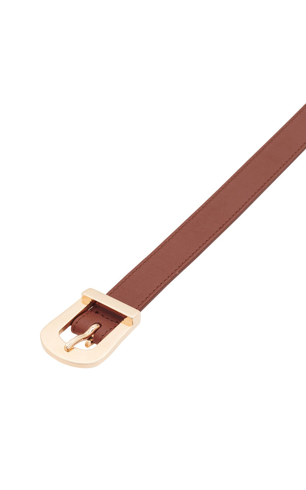 Gabriela Hearst Marija Buckle Belt In Cognac Leather